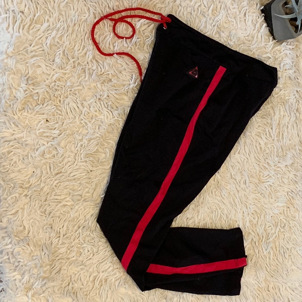 Speedo Black Red Striped Leggings | Size: M